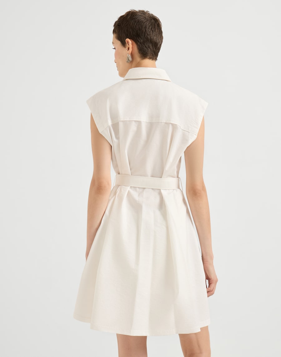 Mini Chemisier dress with monili Panama Woman - Brunello Cucinelli