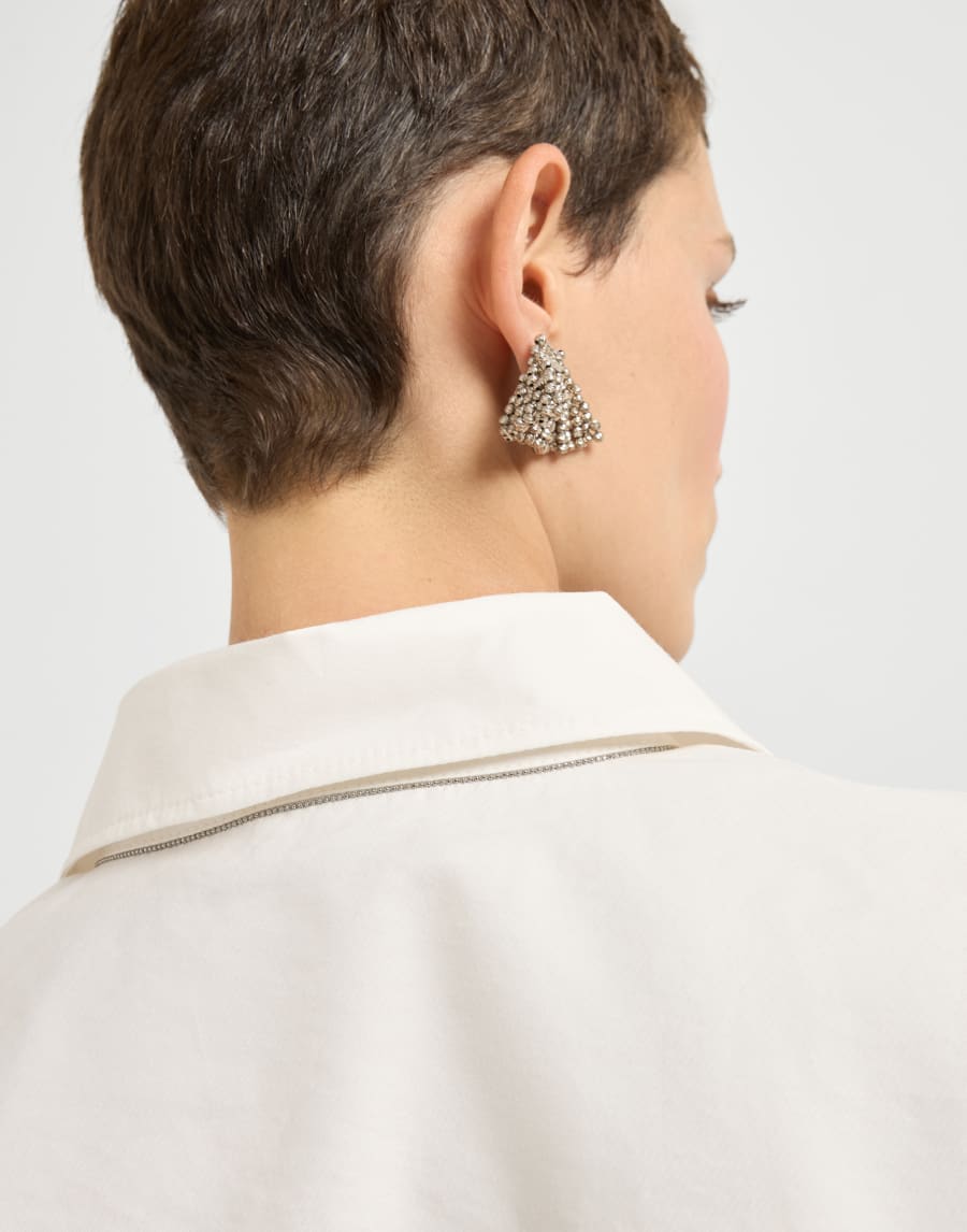 Mini Chemisier dress with monili Panama Woman - Brunello Cucinelli