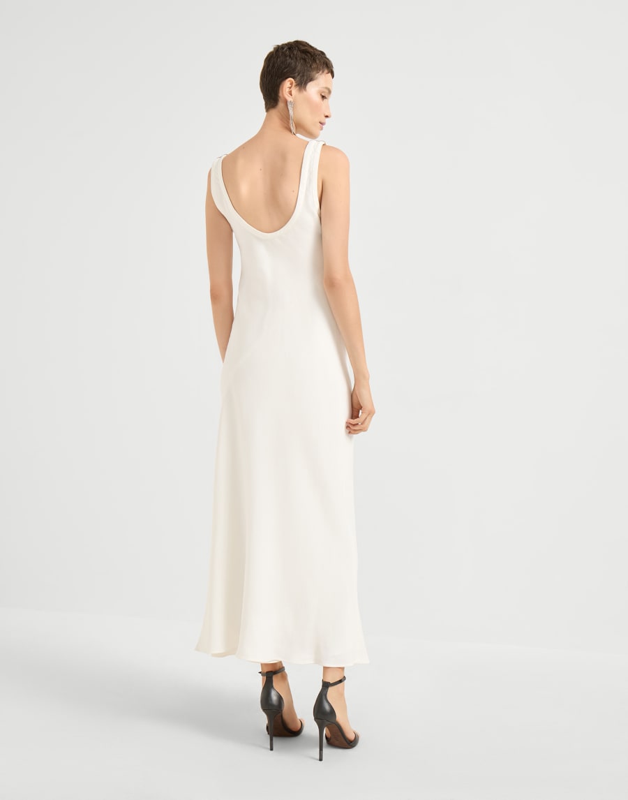 Fluid twill Tank dress White Woman - Brunello Cucinelli