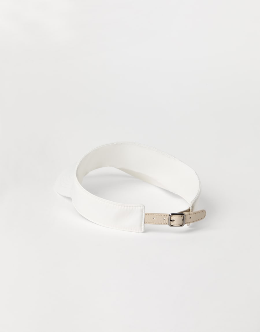 Visière en nylon ornée de Monile Blanc Femme - Brunello Cucinelli