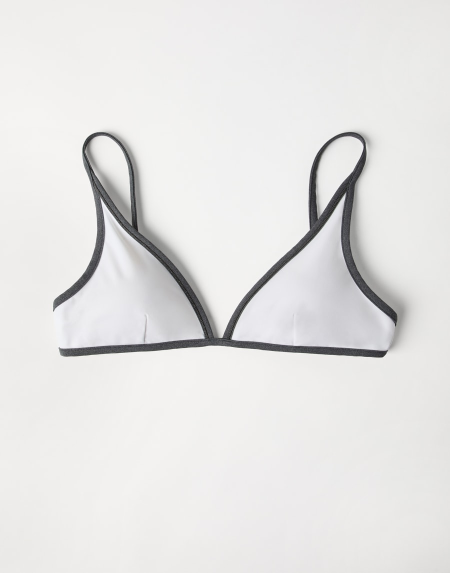 Top de bikini con Monile Blanco Mujer - Brunello Cucinelli
