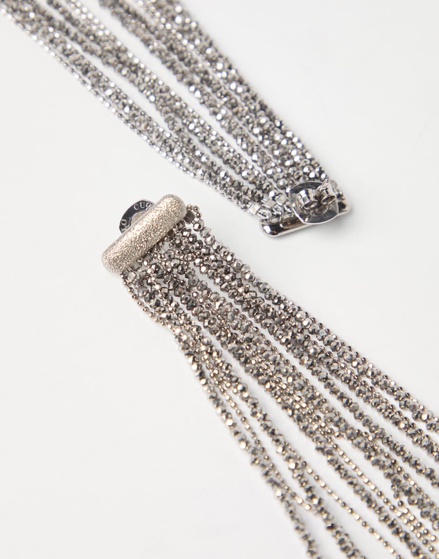 Vetro and Silver earrings Silver Woman - Brunello Cucinelli