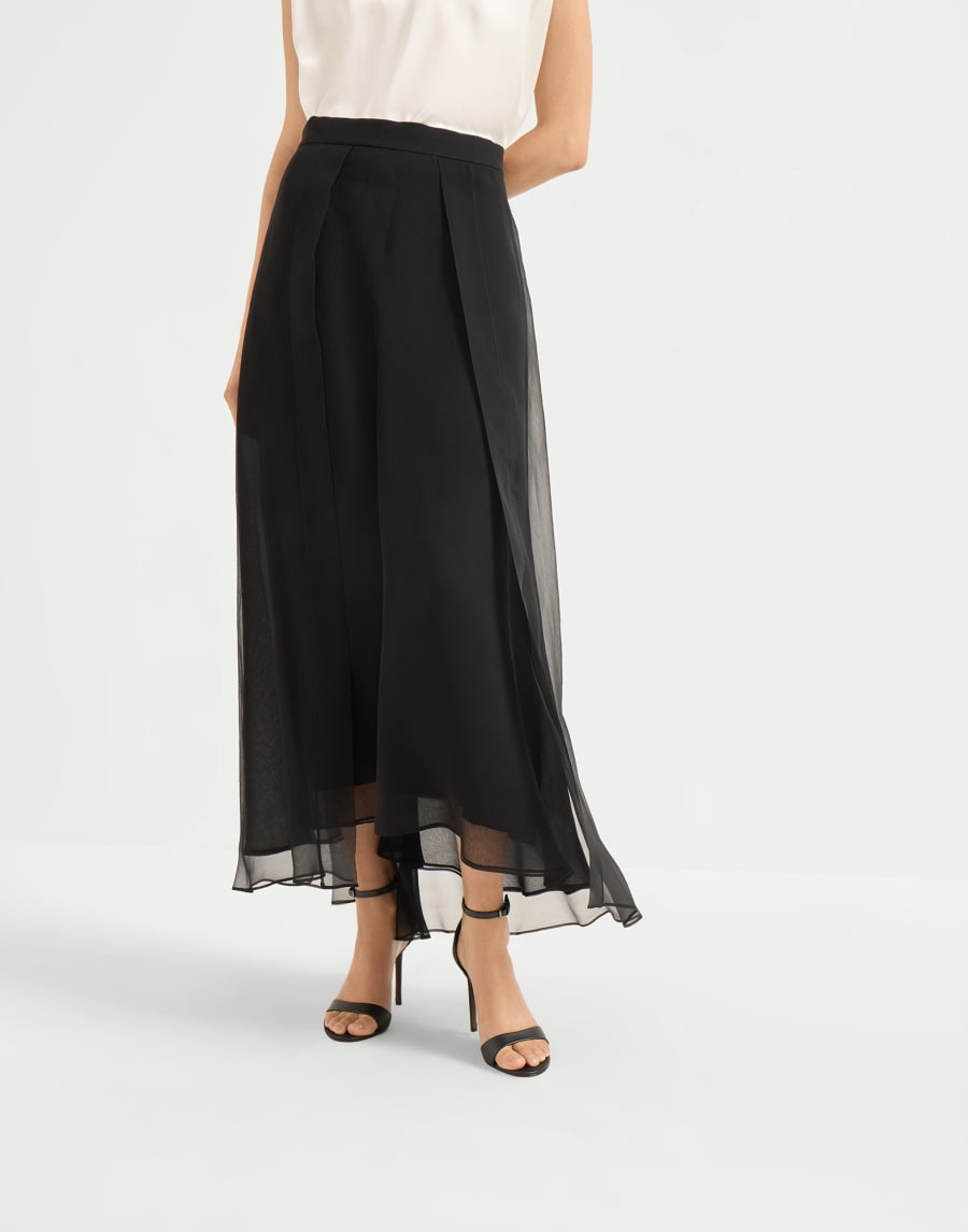 Paneled Circle skirt Black Woman - Brunello Cucinelli