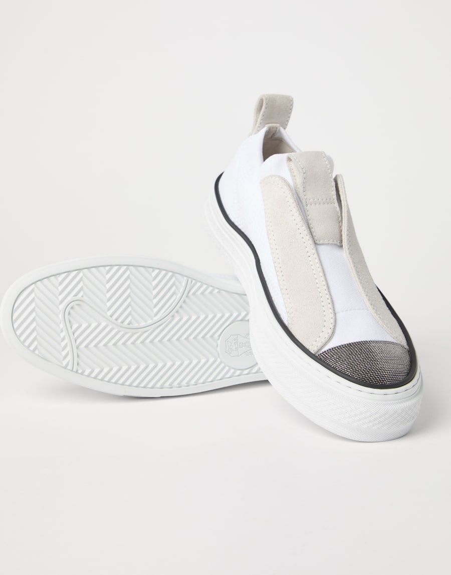 Sneakers with monili White Woman - Brunello Cucinelli