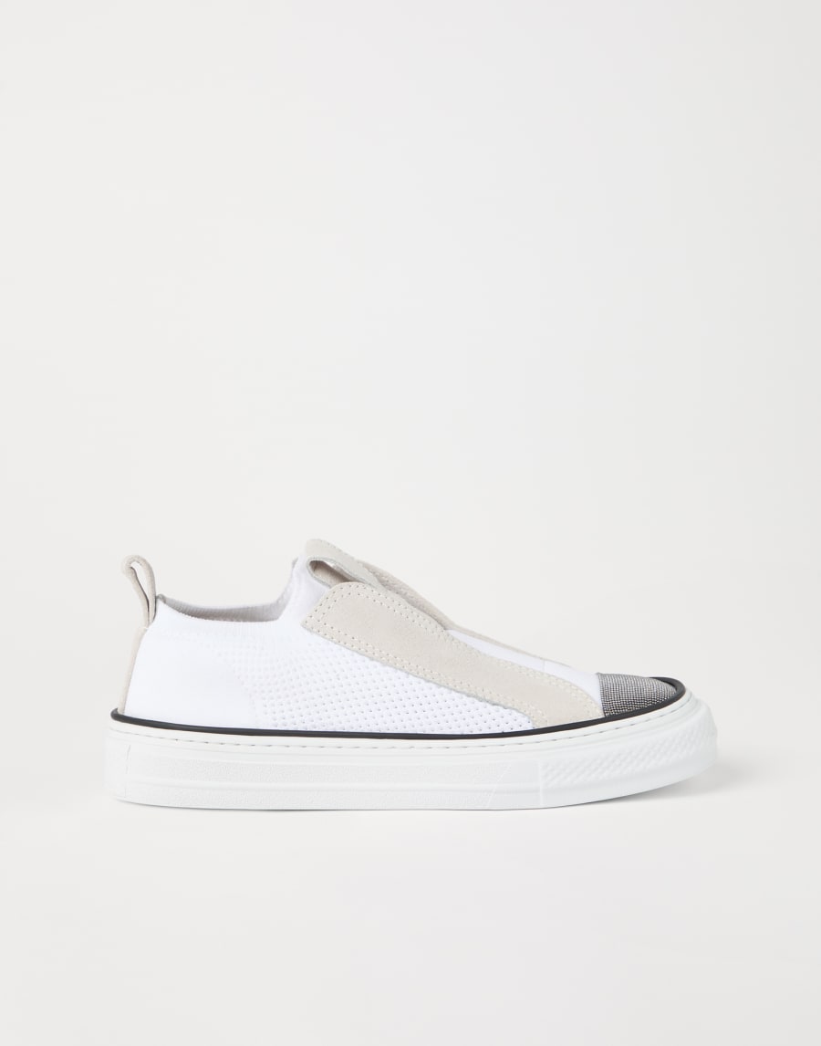 Sneakers with monili White Woman - Brunello Cucinelli