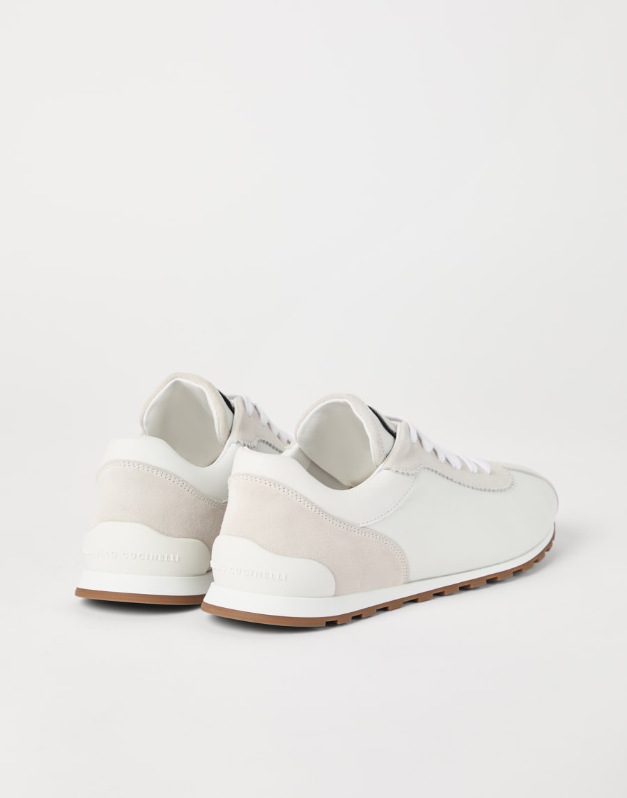 Chaussures de running en daim et veau Blanc Femme - Brunello Cucinelli