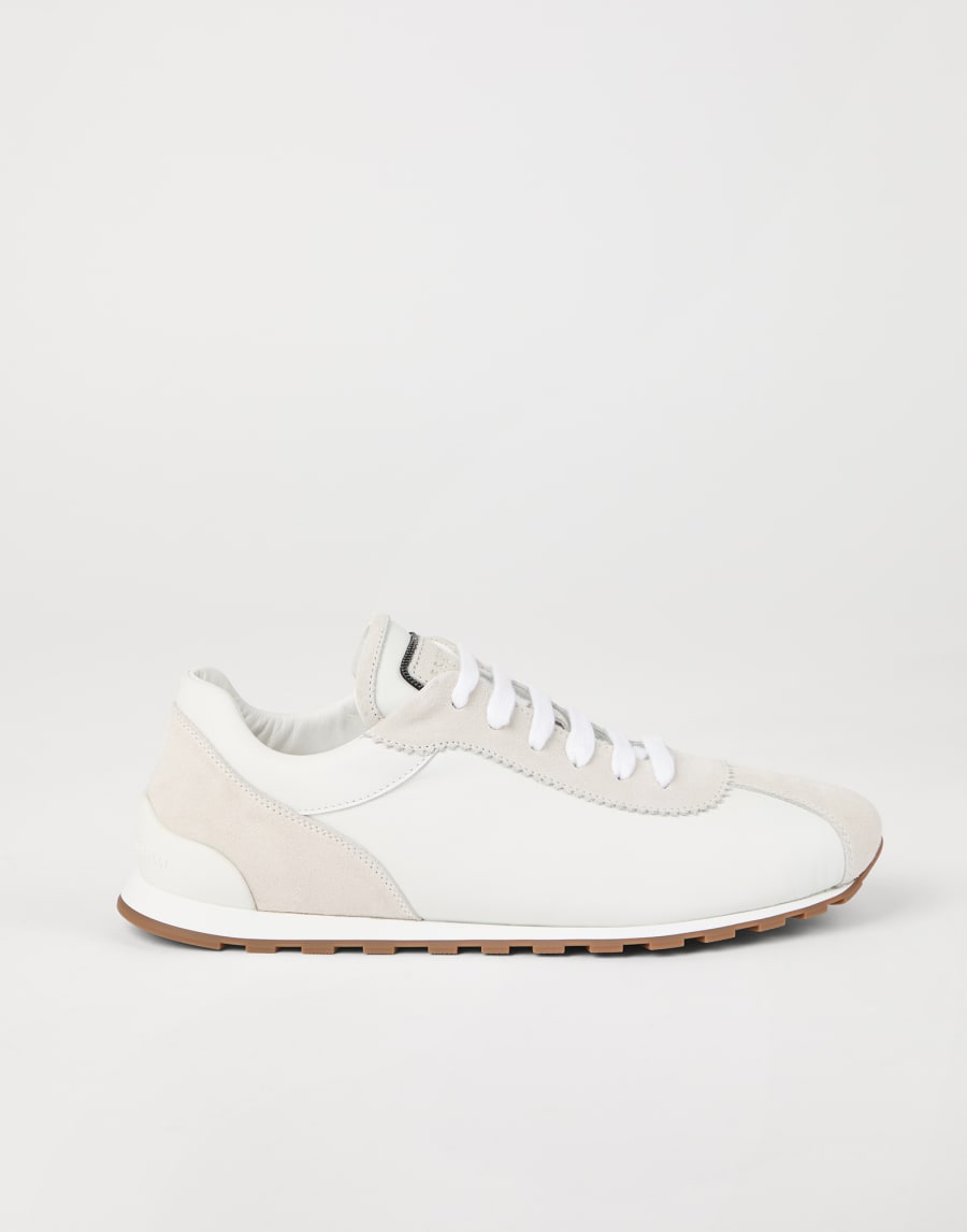 Suede and calfskin runners White Woman - Brunello Cucinelli