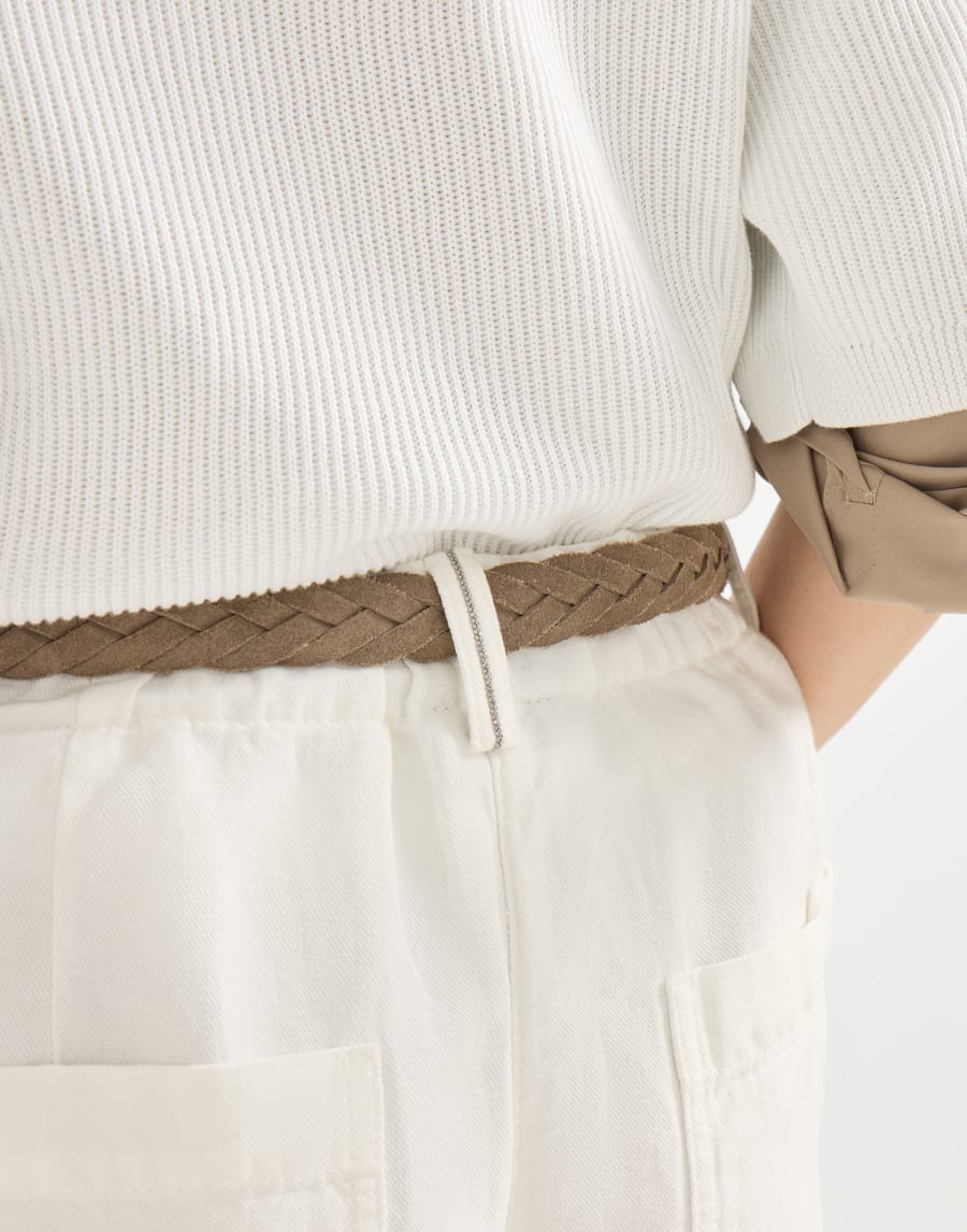 镶珠装饰免档短裤 白色 女款 - Brunello Cucinelli