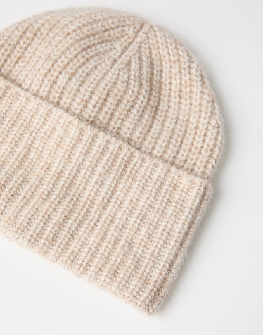 Rib knit beanie Sand Man - Brunello Cucinelli