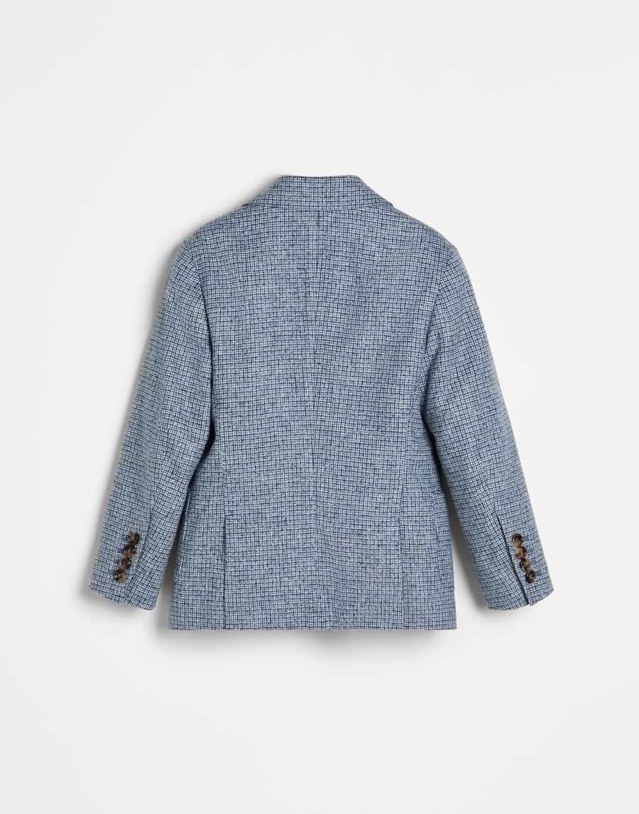 Checked flannel blazer Light Grey Boys - Brunello Cucinelli