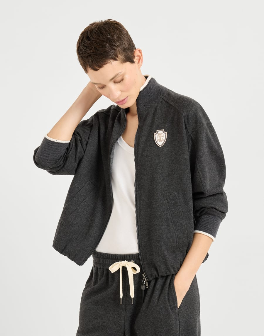 Topwear in jersey double Grigio Scuro Donna - Brunello Cucinelli
