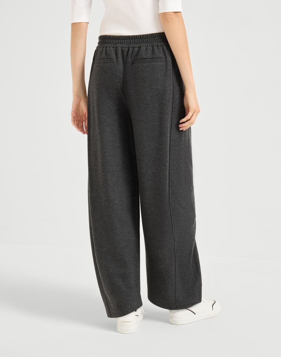 Pantalone Track in jersey double Grigio Scuro Donna - Brunello Cucinelli
