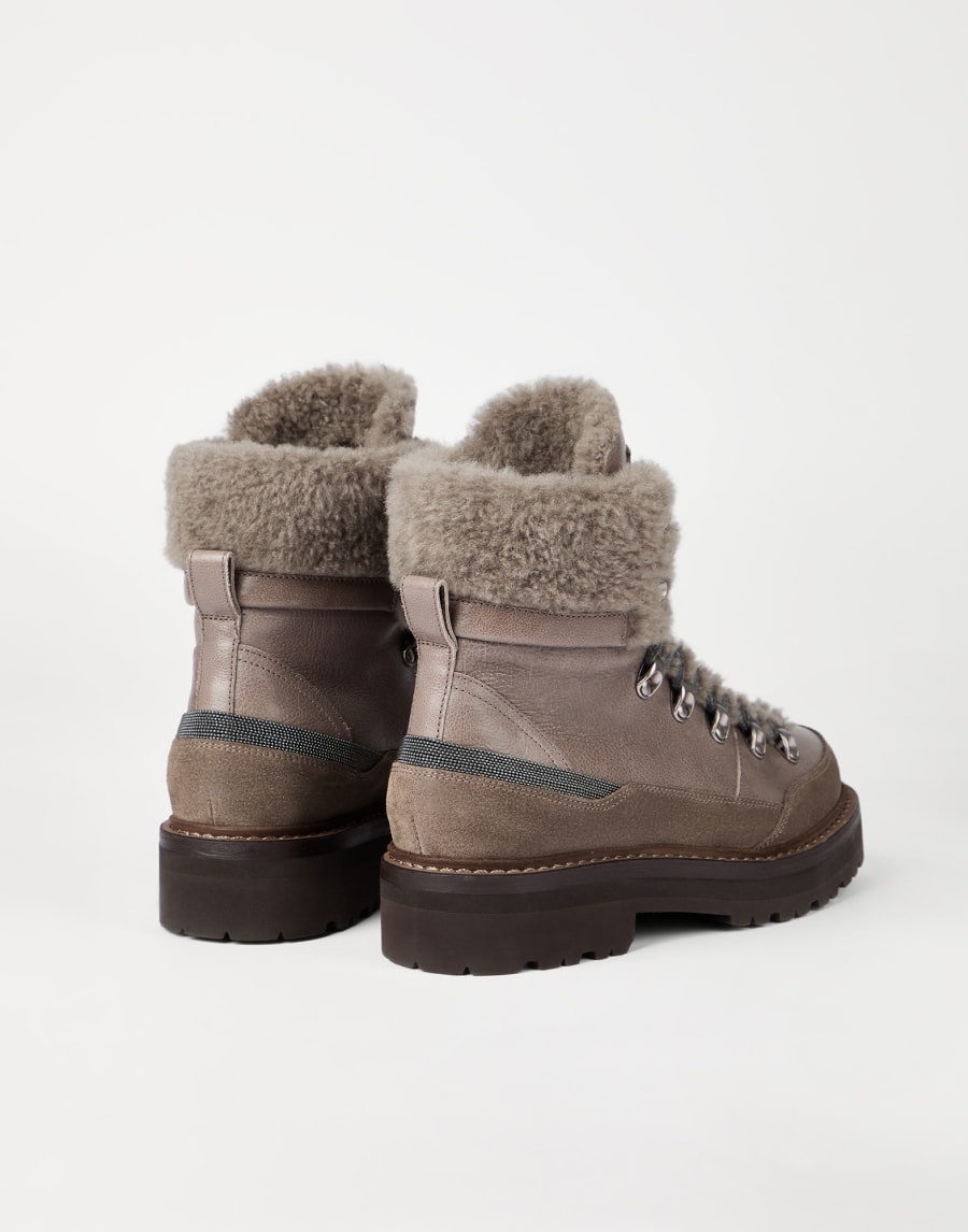 Mountain-Boots mit Monili Schlammbraun Damen - Brunello Cucinelli