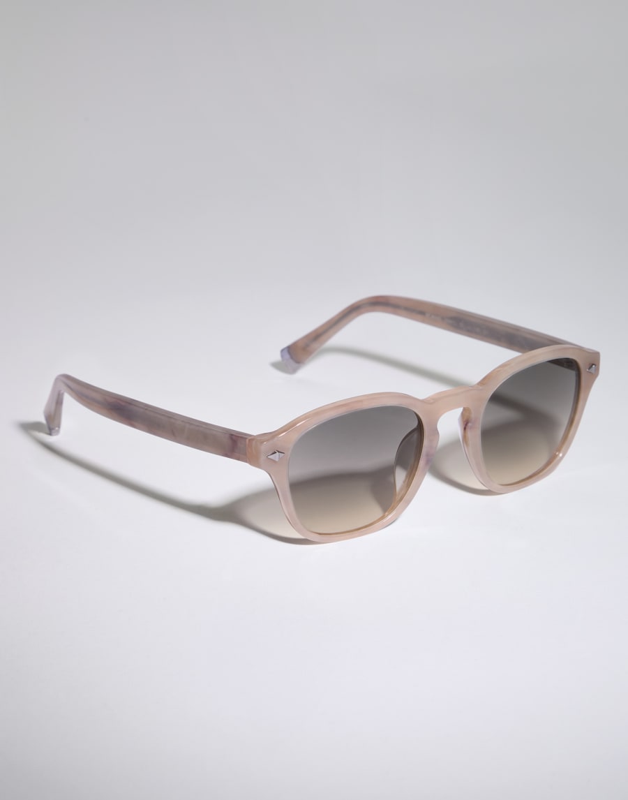 Round acetate sunglasses Cashmere Beige Eyewear - Brunello Cucinelli