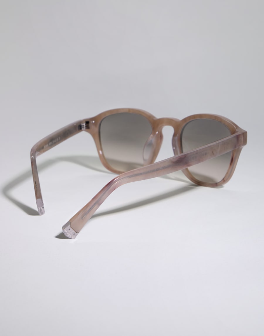 Round acetate sunglasses Cashmere Beige Eyewear - Brunello Cucinelli