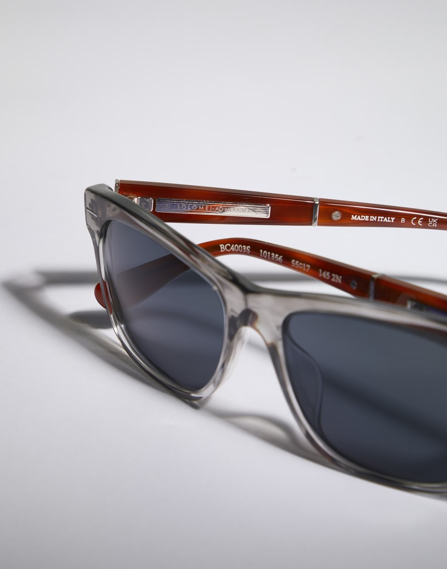 Rectangular acetate sunglasses Marble Grey Eyewear - Brunello Cucinelli