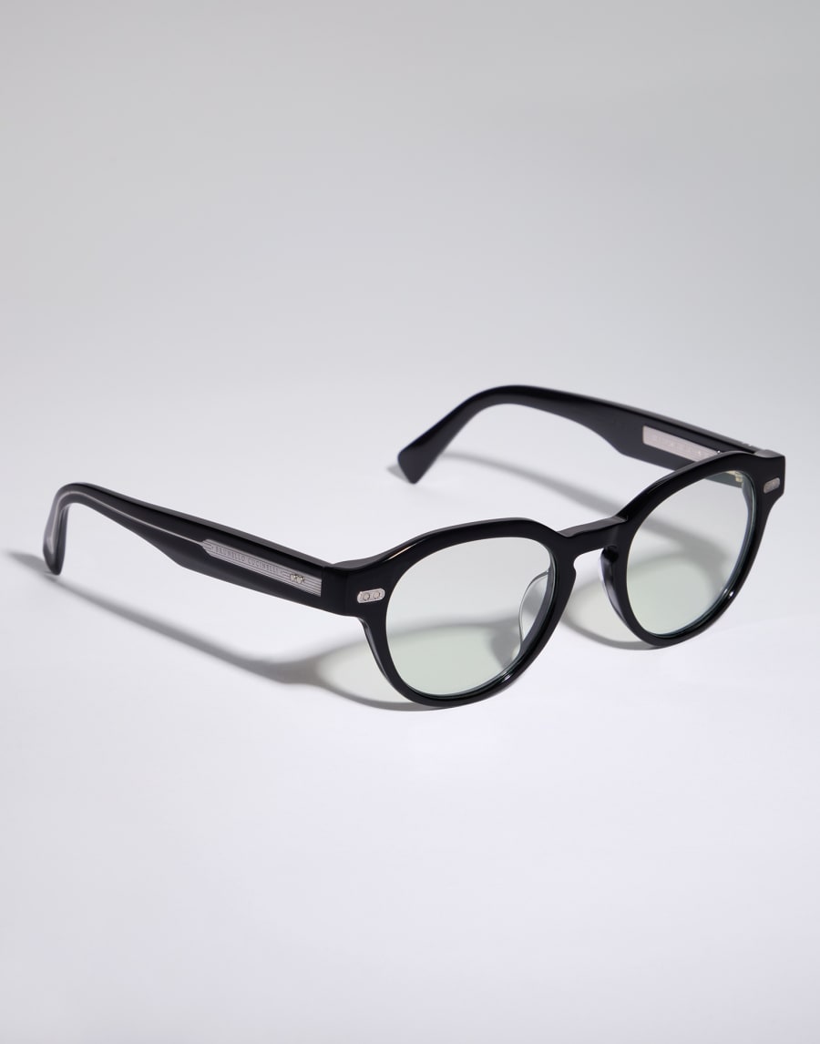Round acetate frame Black Eyewear - Brunello Cucinelli