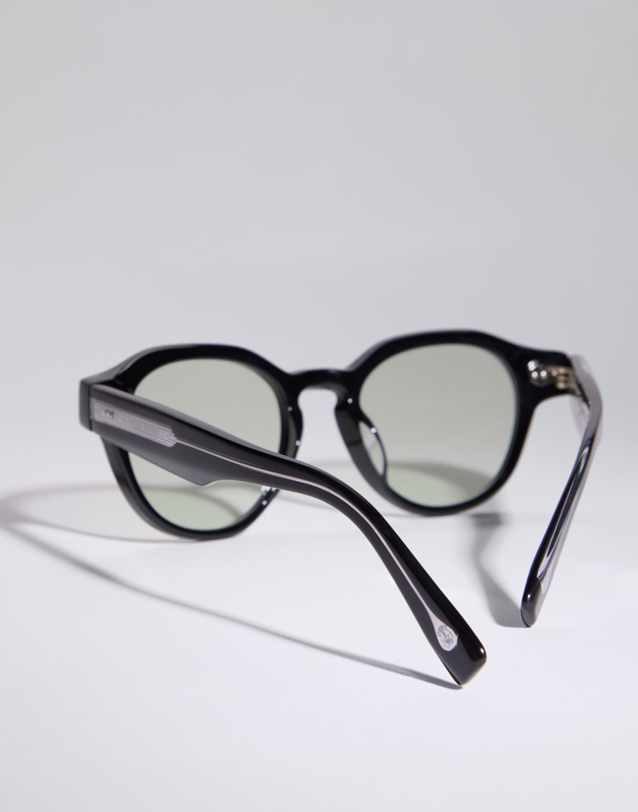 Gafas redondas de acetato Negro Gafas - Brunello Cucinelli