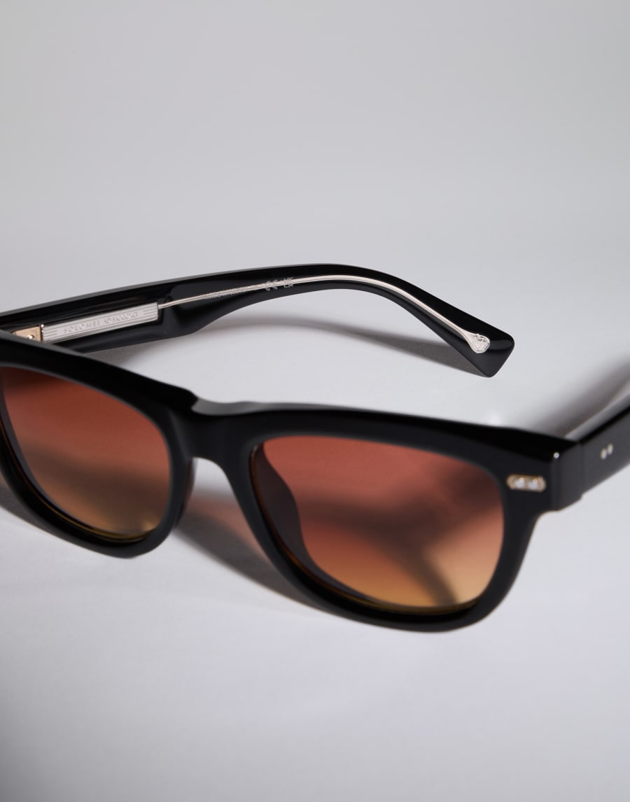Rectangular acetate frame Black Eyewear - Brunello Cucinelli