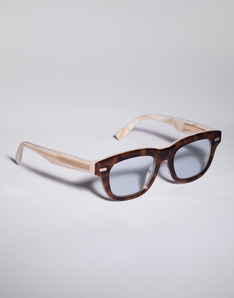 Acetate and 18k gold-plated frame Havana / Panama Eyewear - Brunello Cucinelli