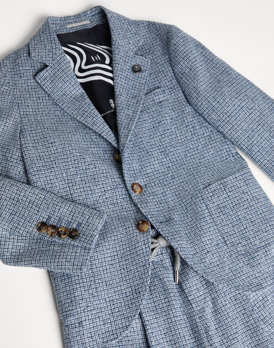 Checked flannel suit Light Grey Boys - Brunello Cucinelli