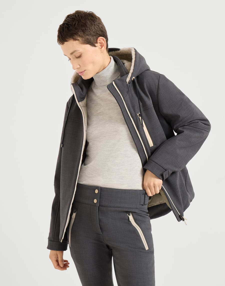 Mountain outerwear jacket Anthracite Woman - Brunello Cucinelli