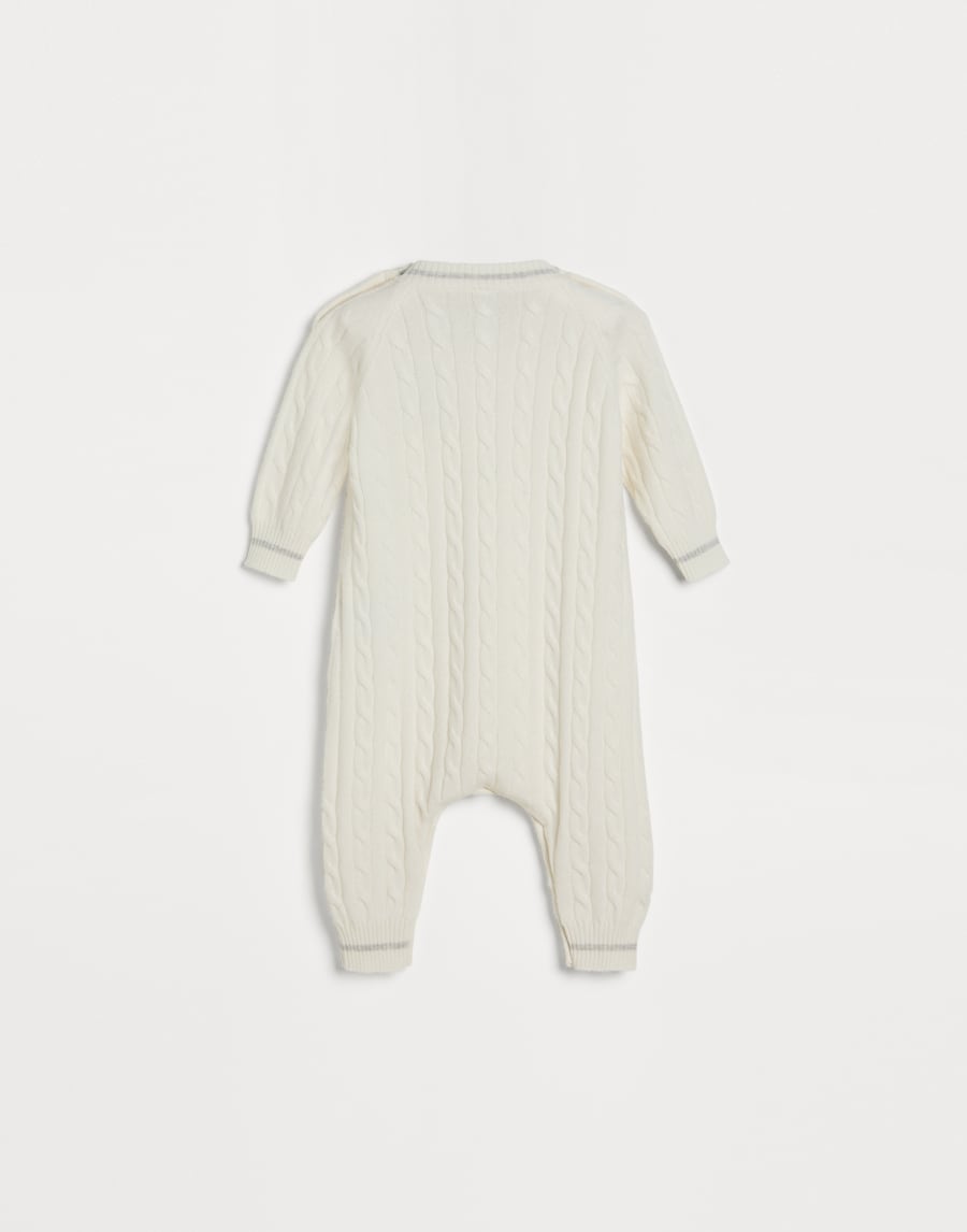 Grenouillère Bébé Bernie à torsades Blanc Bébé - Brunello Cucinelli