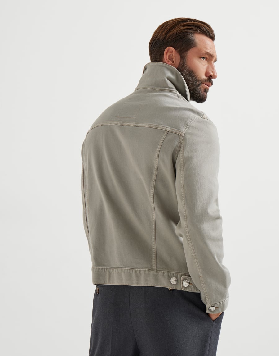 Giubbino quattro tasche in denim Khaki Uomo - Brunello Cucinelli