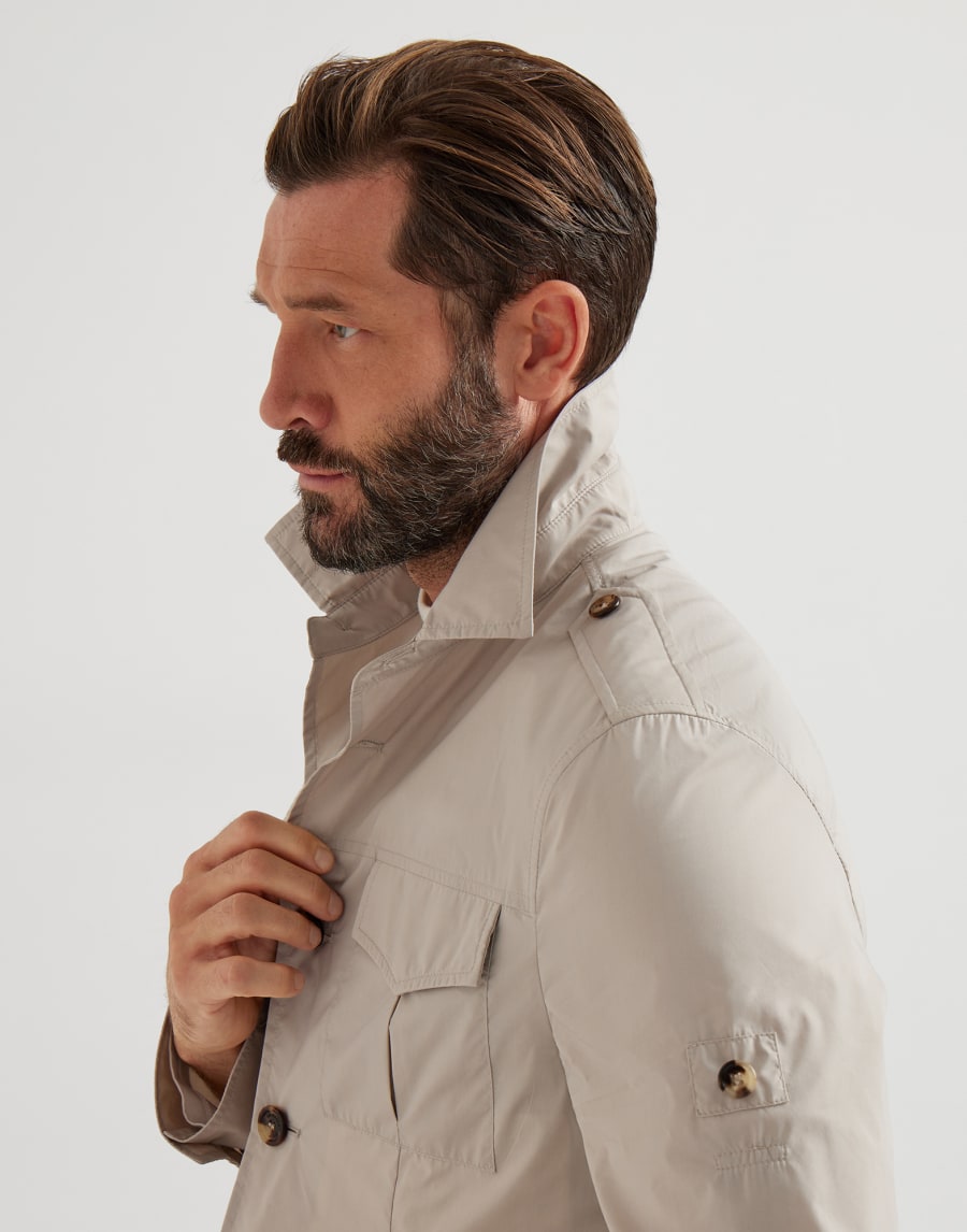 Unlined safari jacket Cool Beige Man - Brunello Cucinelli