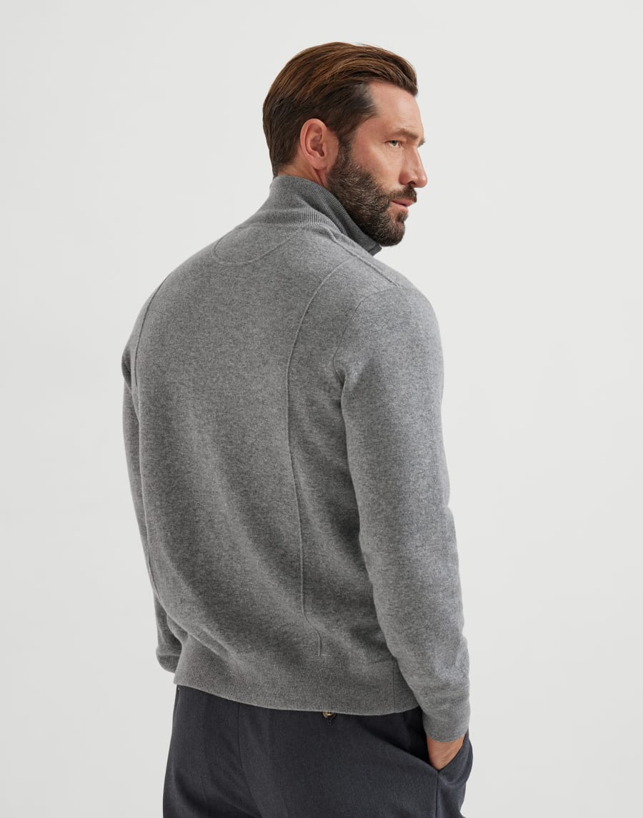 Cashmere and vicuña cardigan Grey Man - Brunello Cucinelli