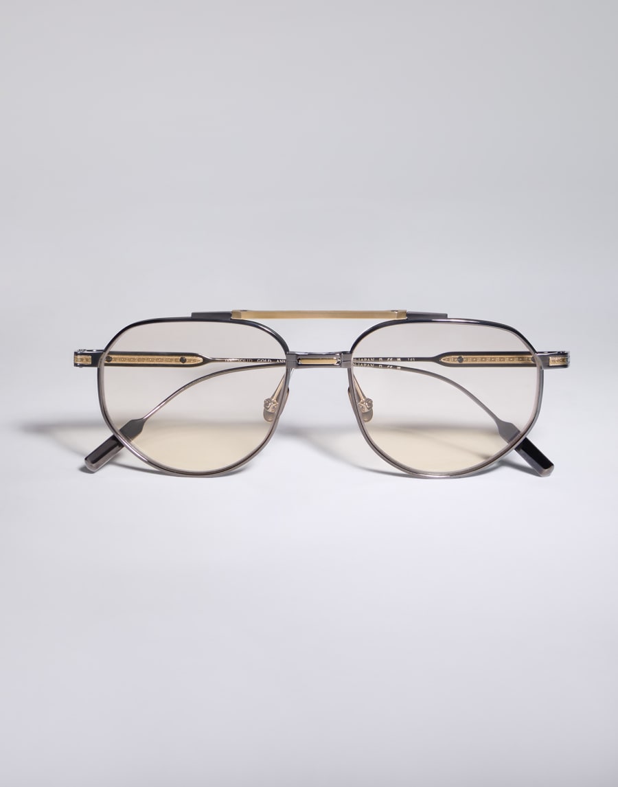 Goldcraft 1978 frame with gold Matte Grey / Gold Eyewear - Brunello Cucinelli