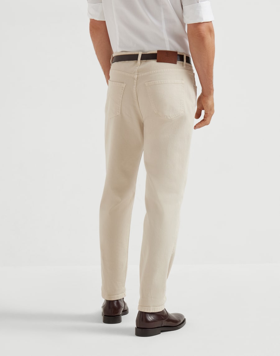 Pantalon en denim confort Beige Clair Homme - Brunello Cucinelli