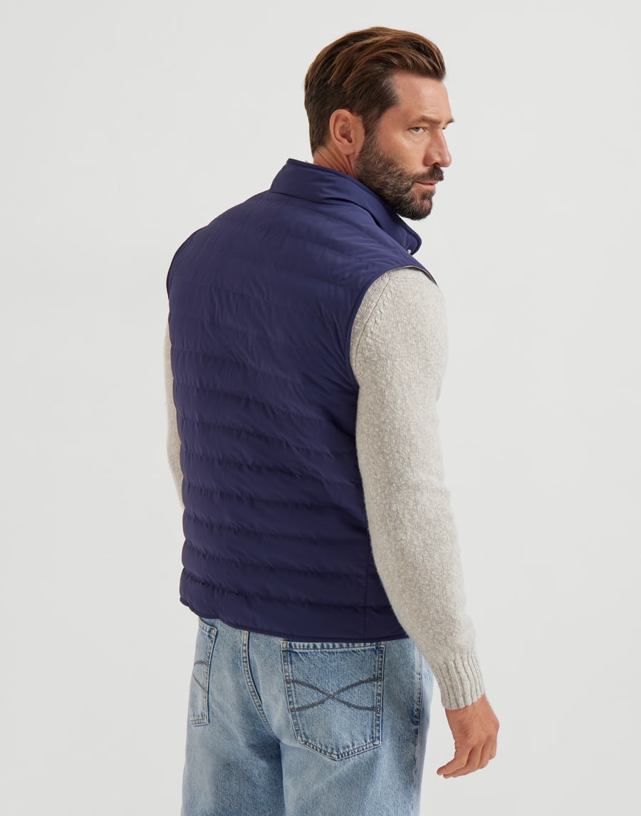 Lightweight down vest Blue Man - Brunello Cucinelli