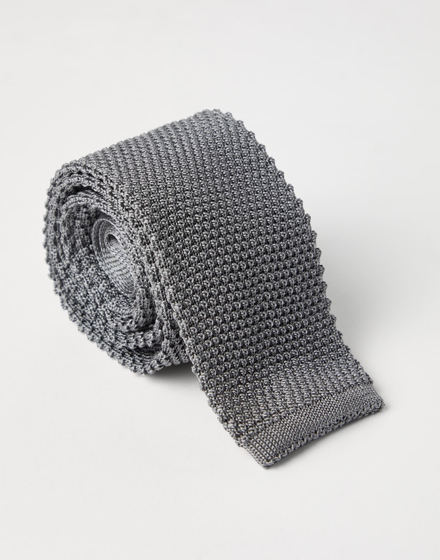 Knit necktie Grey Man - Brunello Cucinelli