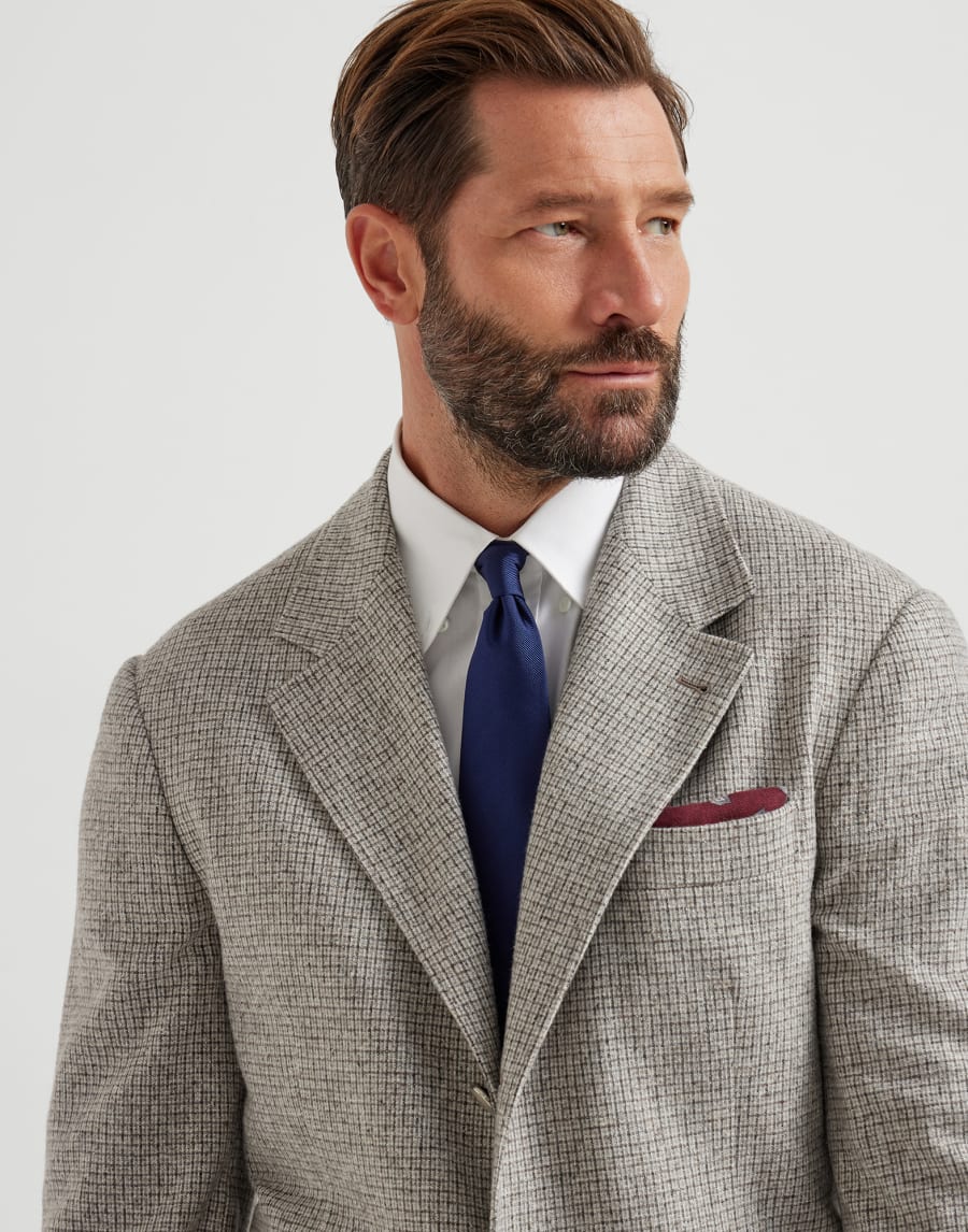 Silk twill tie Navy Blue Man - Brunello Cucinelli