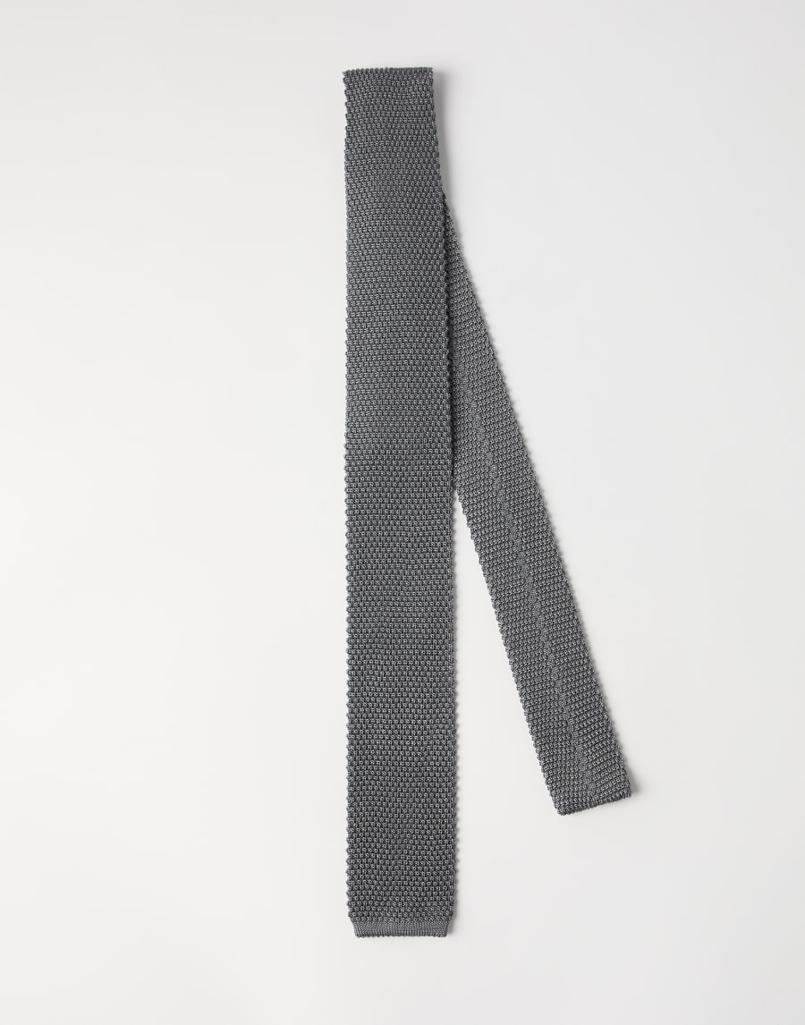 Knit necktie Grey Man - Brunello Cucinelli