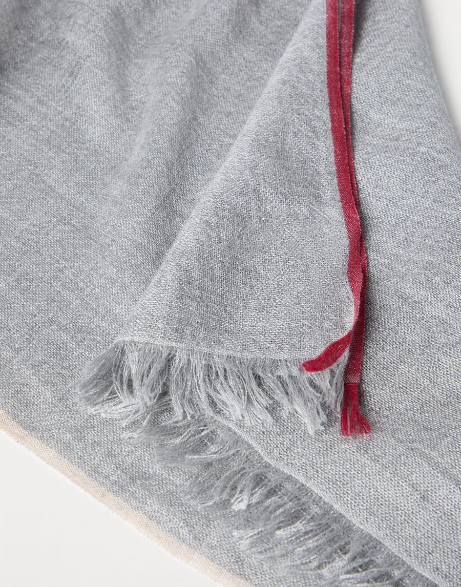 Scarf with selvedge Grey Man - Brunello Cucinelli
