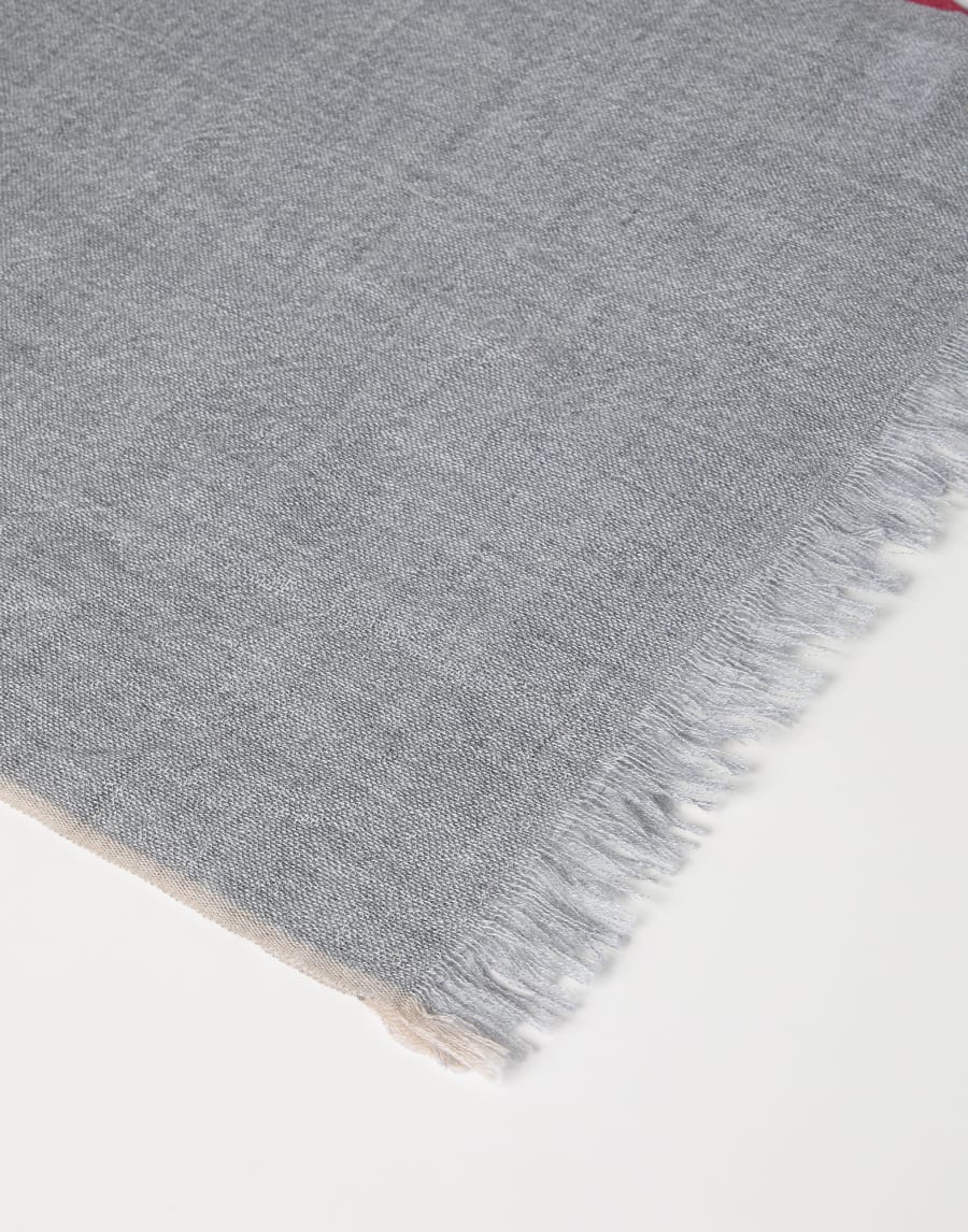 Scarf with selvedge Grey Man - Brunello Cucinelli