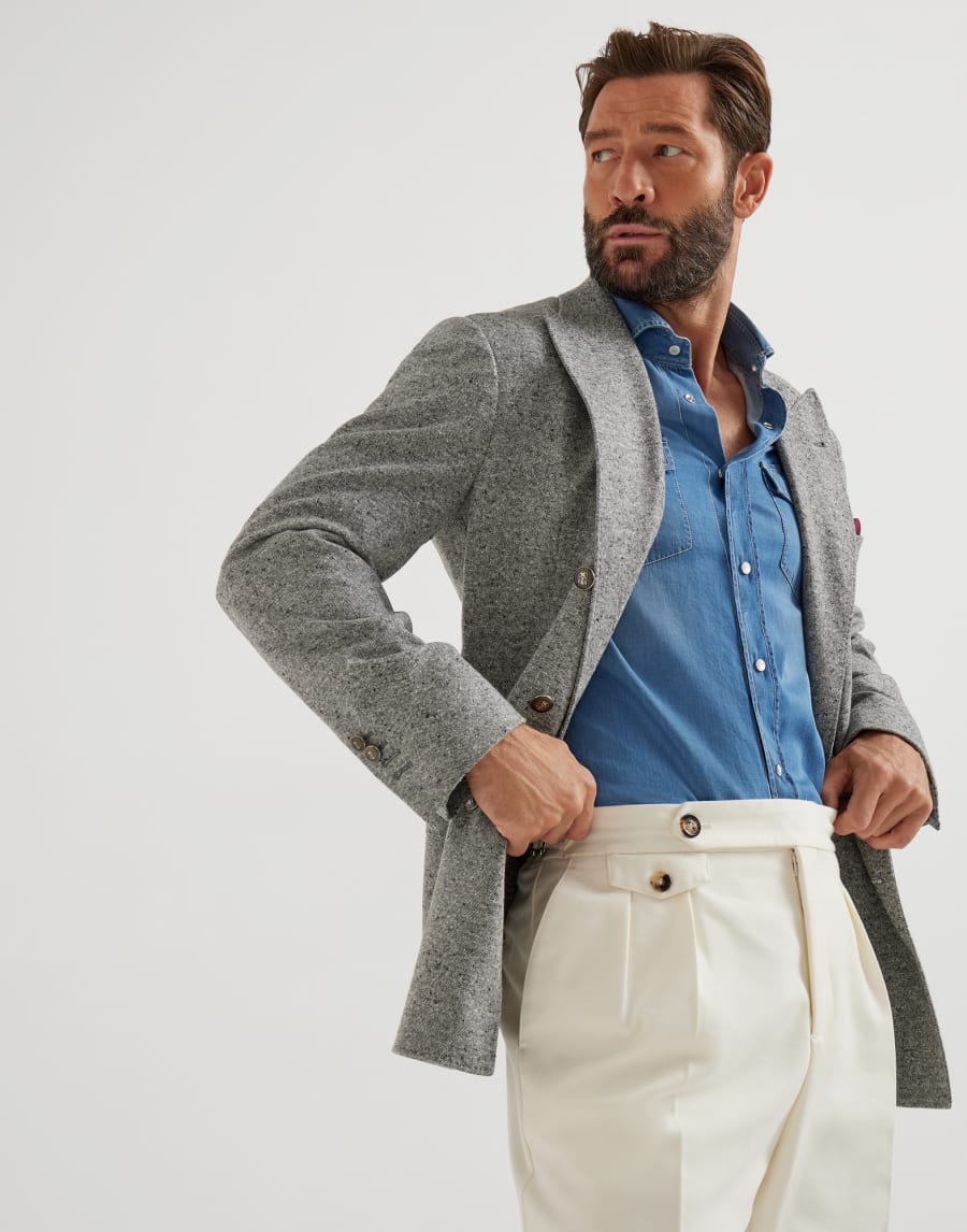 Lightweight denim shirt Medium Denim Man - Brunello Cucinelli