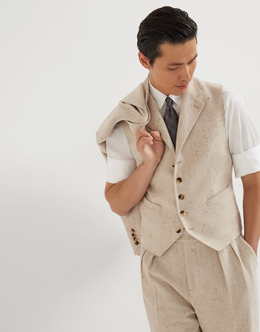 Diagonal waistcoat Buff Man - Brunello Cucinelli