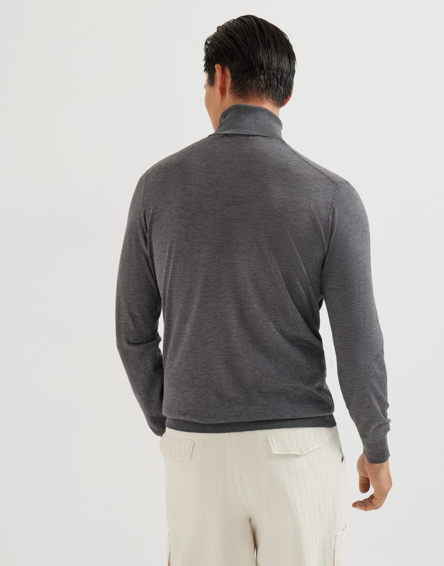Lightweight turtleneck sweater Anthracite Man - Brunello Cucinelli