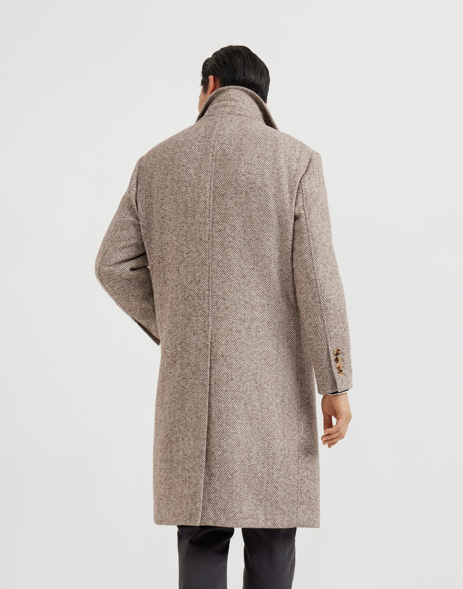 Chevron coat Light Brown Man - Brunello Cucinelli