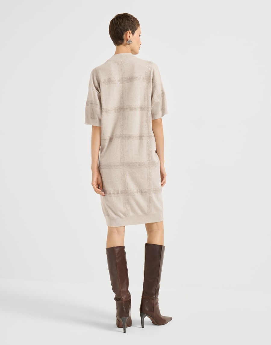 Vestido Dazzling Embroidery Beige Mujer - Brunello Cucinelli