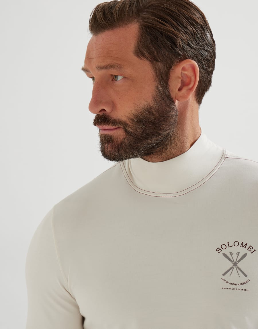 T-Shirt mit Rollkragen Panama Herren - Brunello Cucinelli