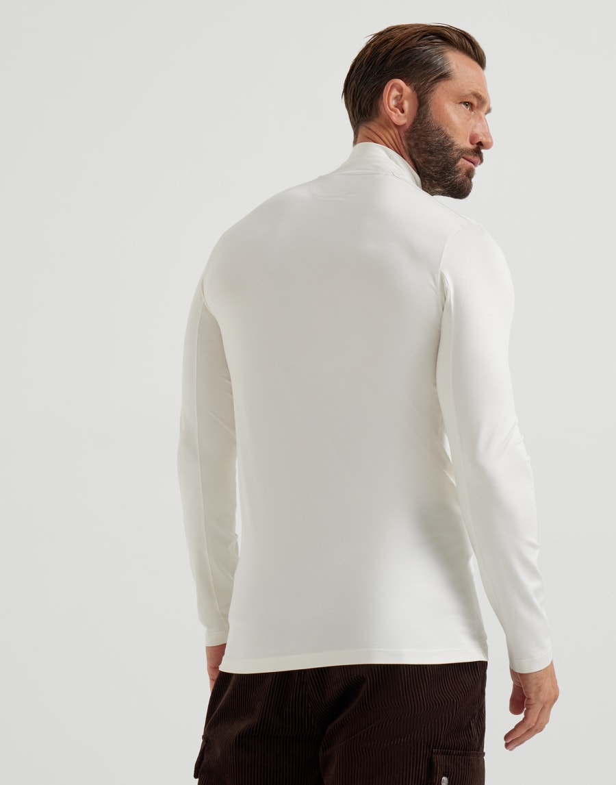 Turtleneck T-shirt Panama Man - Brunello Cucinelli
