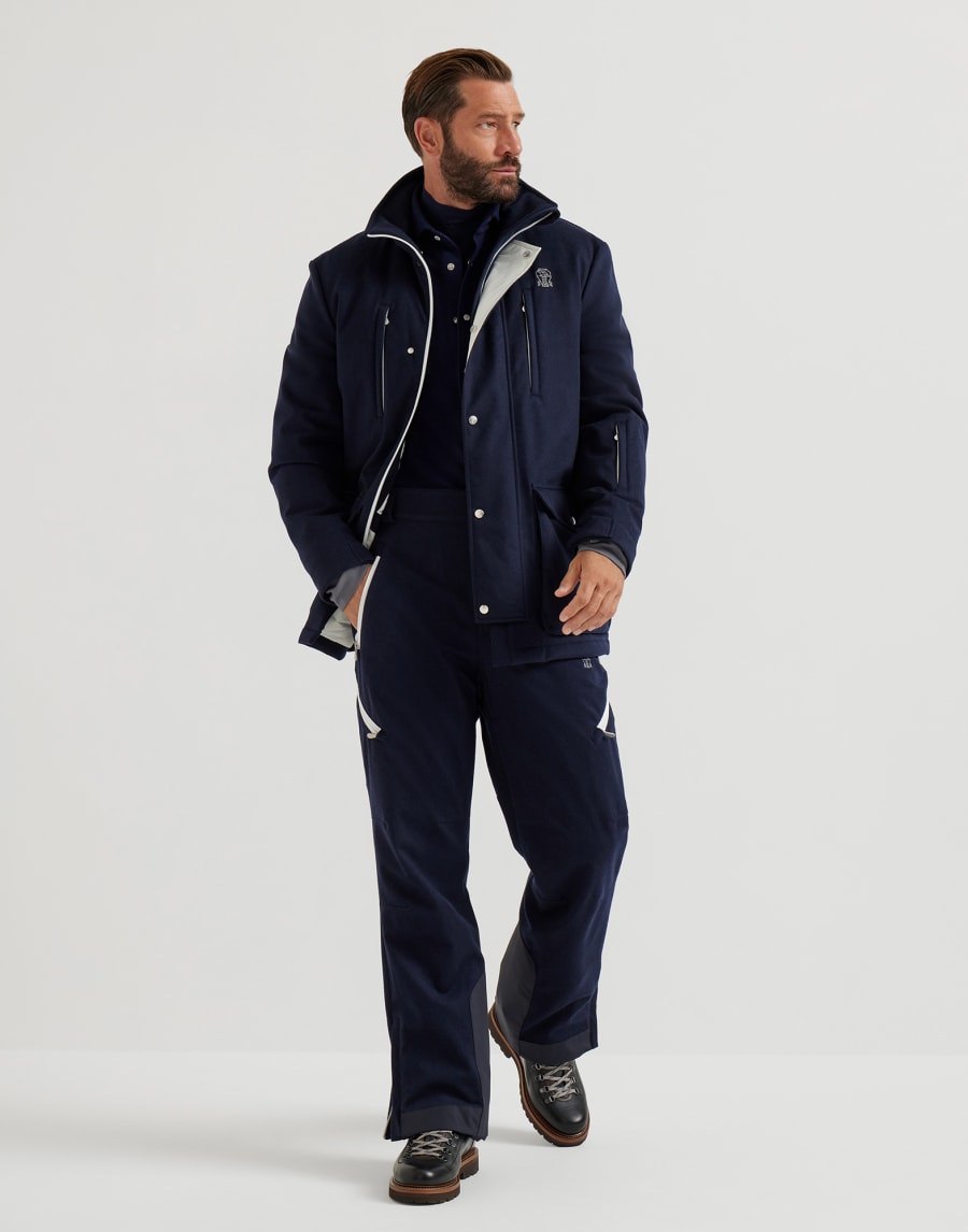 Shirt with snaps Navy Blue Man - Brunello Cucinelli