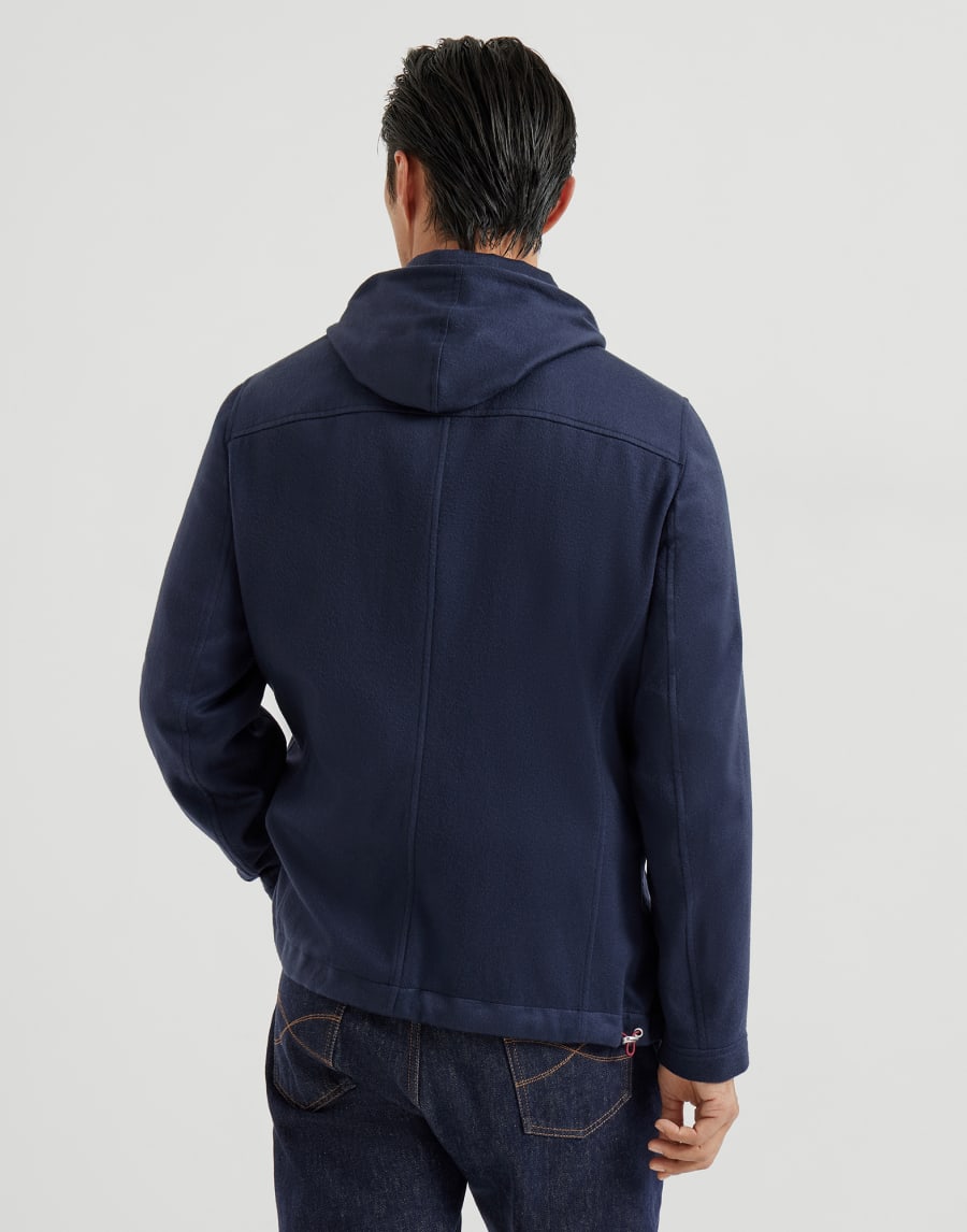 Cashmere biker jacket Blue Man - Brunello Cucinelli