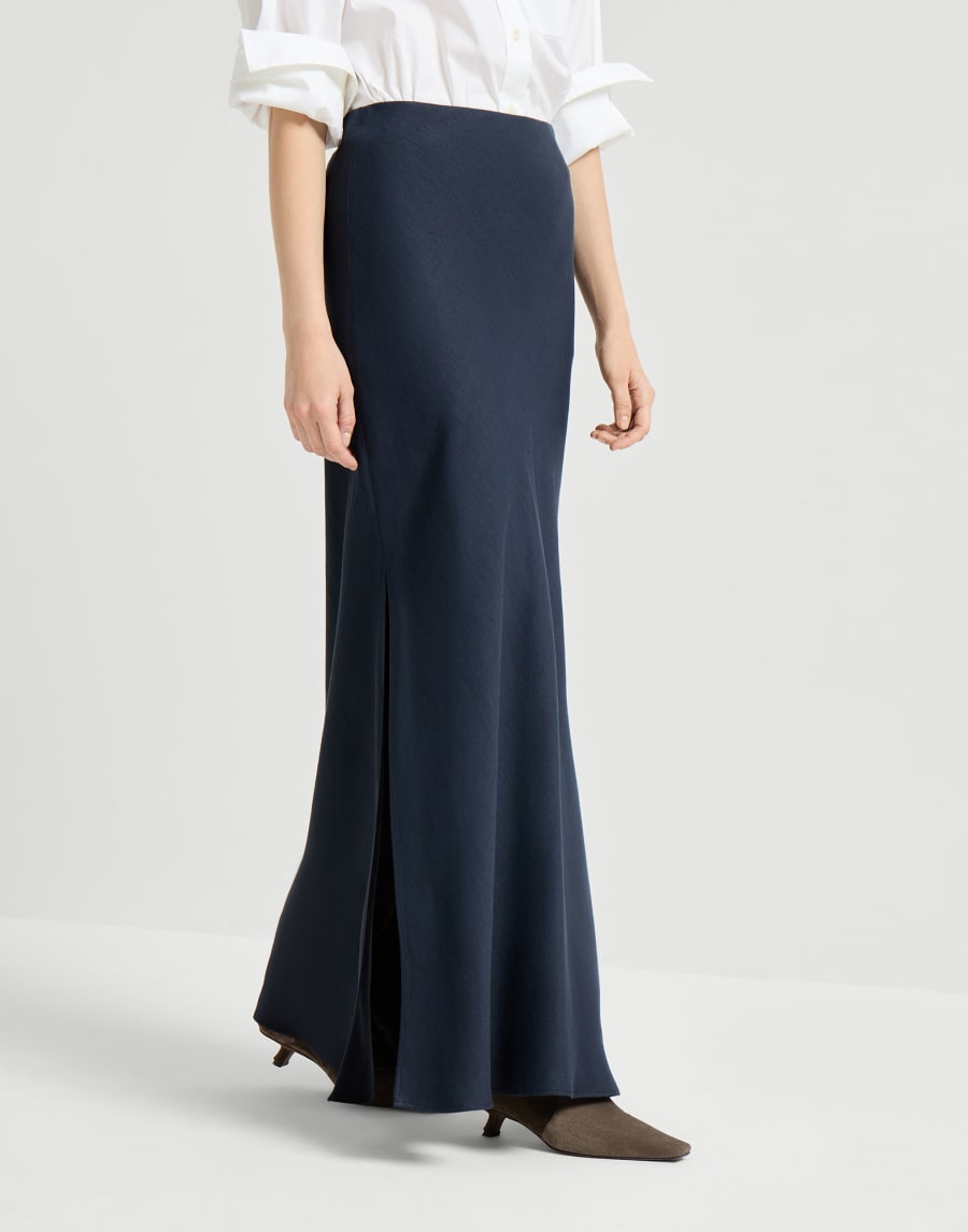 Bias-cut skirt Blue Woman - Brunello Cucinelli