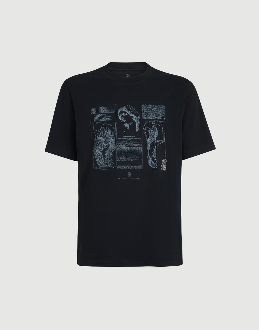 ジャージー Tシャツ ブラック メンズ - Brunello Cucinelli