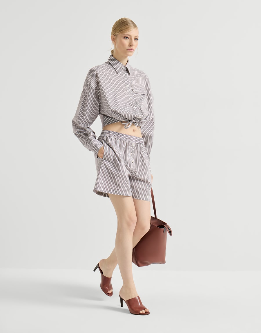 Шорты Pyjama с цепочкой Мониль Бордо Женщина - Brunello Cucinelli